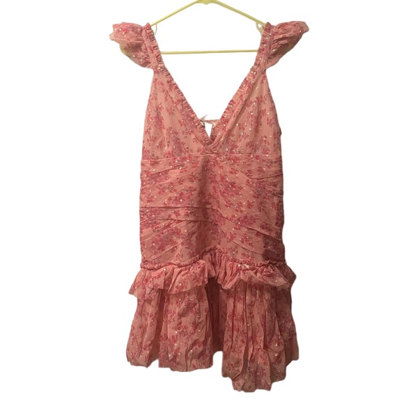 LoveShackFancy Roey Mini Dress Autumn Rose - Picture 4 of 9
